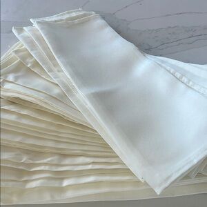 Elegant Cream Napkins, New, but washed and pressed, Set of 50, 2 sets available
